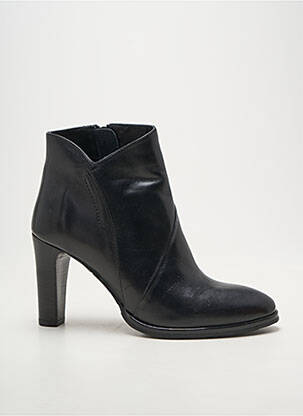 Bottines/boots tissage satiné talon de 7 à 9cm noir MYMA femme