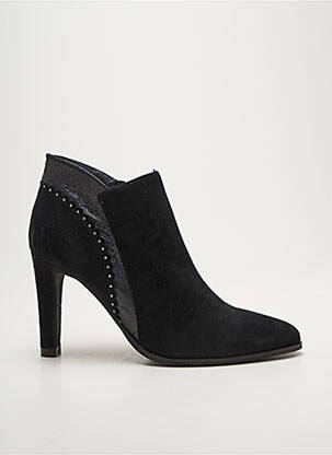 Bottines/boots tissage satiné talon de 7 à 9cm noir MYMA femme