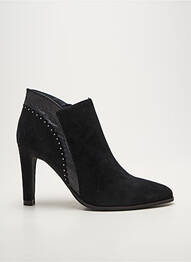 Bottines/boots tissage satiné talon de 7 à 9cm noir MYMA femme