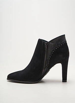 Bottines/boots tissage satiné talon de 7 à 9cm noir MYMA femme