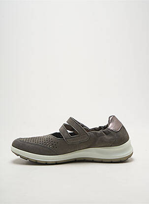 Baskets semelle amovible talon plat jusqu'à 3cm gris ARA femme