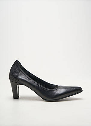 Escarpins tissage satiné talon de 4 à 6cm noir MYMA femme