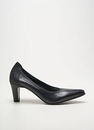 Escarpins tissage satiné talon de 4 à 6cm noir MYMA femme