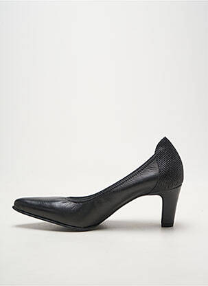 Escarpins tissage satiné talon de 4 à 6cm noir MYMA femme