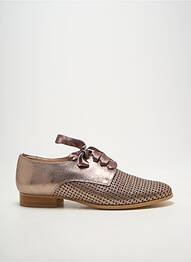 Derbies tissage satiné talon plat jusqu'à 3cm marron MYMA femme