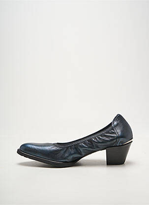 Escarpins tissage satiné talon de 4 à 6cm bleu MYMA femme