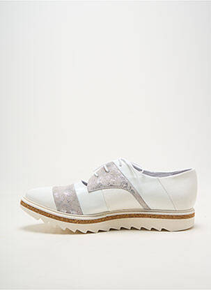 Derbies bout pointu talon plat jusqu'à 3cm blanc REGARD femme