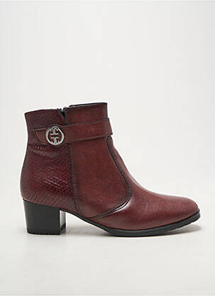 Bottines/boots tissage satiné talon de 4 à 6cm violet JENNY femme