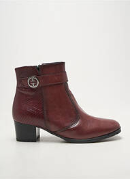 Bottines/boots tissage satiné talon de 4 à 6cm violet JENNY femme