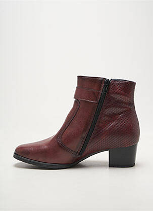 Bottines/boots tissage satiné talon de 4 à 6cm violet JENNY femme