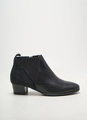 Bottines/boots tissage satiné talon de 4 à 6cm noir ARA femme