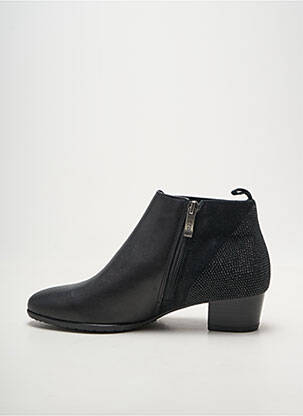 Bottines/boots tissage satiné talon de 4 à 6cm noir ARA femme