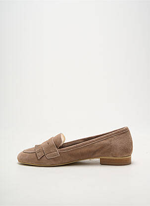 Mocassins type de semelle amortissante talon plat jusqu'à 3cm beige MYMA femme