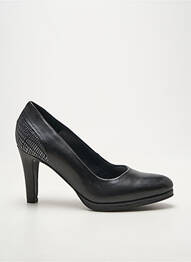 Escarpins tissage satiné talon de 7 à 9cm noir MYMA femme