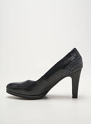 Escarpins tissage satiné talon de 7 à 9cm noir MYMA femme