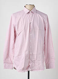 Chemise manches longues imprimé fantaisie rose IZAC homme