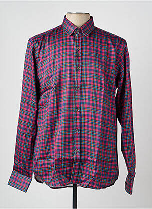 Chemise manches longues imprimé écossais violet DARIO BELTRAN homme