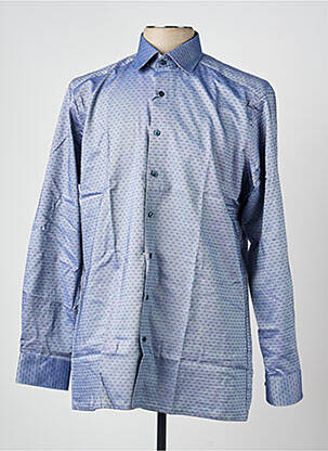 Chemise manches longues coupe droite bleu OLYMP homme