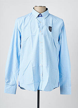 Chemise manches longues imprimé fantaisie bleu BLACK WELLIS homme