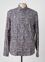 Chemise manches longues coupe cintrée bleu IZAC homme