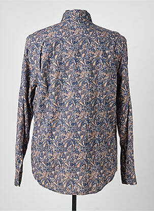 Chemise manches longues coupe cintrée bleu IZAC homme