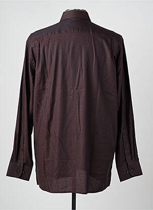 Chemise manches longues coupe cintrée marron SEIDENSTICKER homme