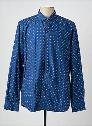 Chemise manches longues imprimé fantaisie bleu OLYMP homme