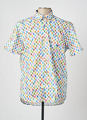 Chemise manches courtes poches bleu DARIO BELTRAN homme