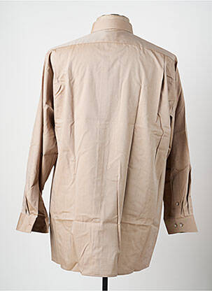 Chemise manches longues coupe droite marron OLYMP homme