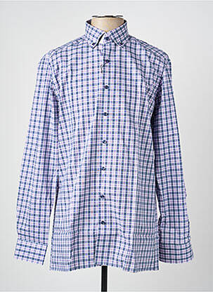 Chemise manches longues coupe droite bleu OLYMP homme