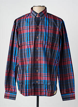 Chemise manches longues coupe droite bleu DARIO BELTRAN homme
