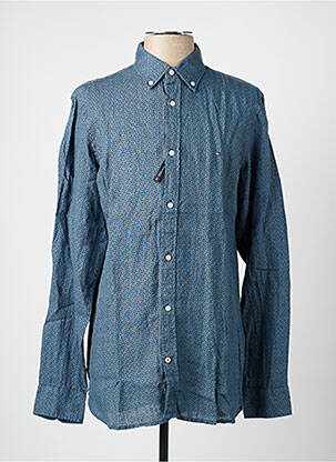 Chemise manches longues coupe droite bleu TOMMY HILFIGER homme