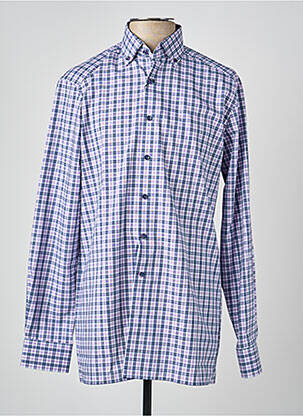 Chemise manches longues coupe droite bleu OLYMP homme