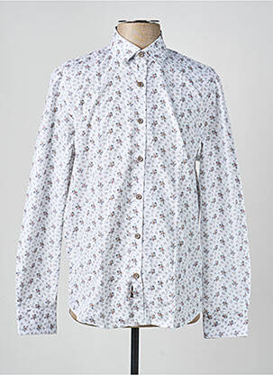 Chemise manches longues imprimé fantaisie blanc IZAC homme
