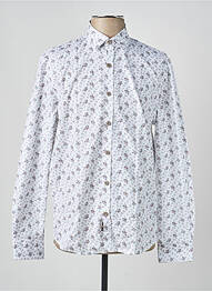 Chemise manches longues imprimé fantaisie blanc IZAC homme