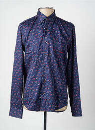 Chemise manches longues imprimé fantaisie bleu DARIO BELTRAN homme