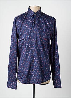 Chemise manches longues imprimé fantaisie bleu DARIO BELTRAN homme
