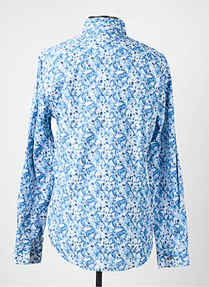 Chemise manches longues imprimé fantaisie bleu IZAC homme