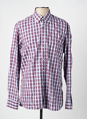 Chemise manches longues coupe droite rouge MARVELIS homme