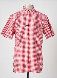 Chemise manches courtes imprimé carreaux rouge TOMMY HILFIGER homme