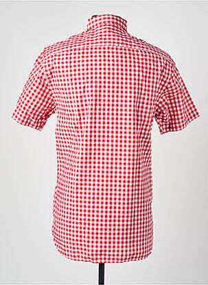 Chemise manches courtes imprimé carreaux rouge TOMMY HILFIGER homme