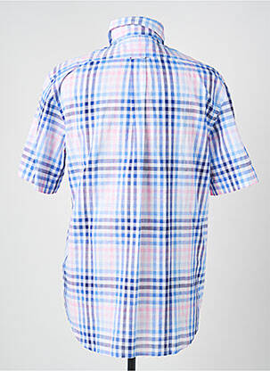 Chemise manches courtes imprimé carreaux bleu EDEN PARK homme