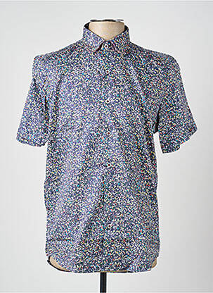 Chemise manches courtes imprimé fantaisie bleu DARIO BELTRAN homme