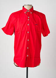 Chemise manches courtes coupe droite rouge DARIO BELTRAN homme