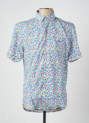 Chemise manches courtes imprimé fantaisie bleu DARIO BELTRAN homme