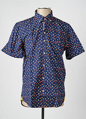 Chemise manches courtes imprimé fantaisie bleu THE SURFCAR homme