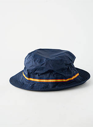 Chapeau imprimé rayures bleu KWAY homme