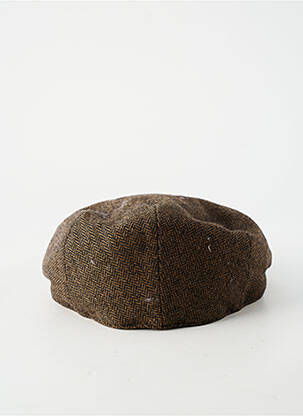 Chapeau forme béret marron PL homme