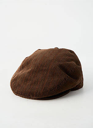 Chapeau forme béret marron PL homme