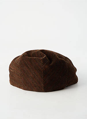 Chapeau forme béret marron PL homme